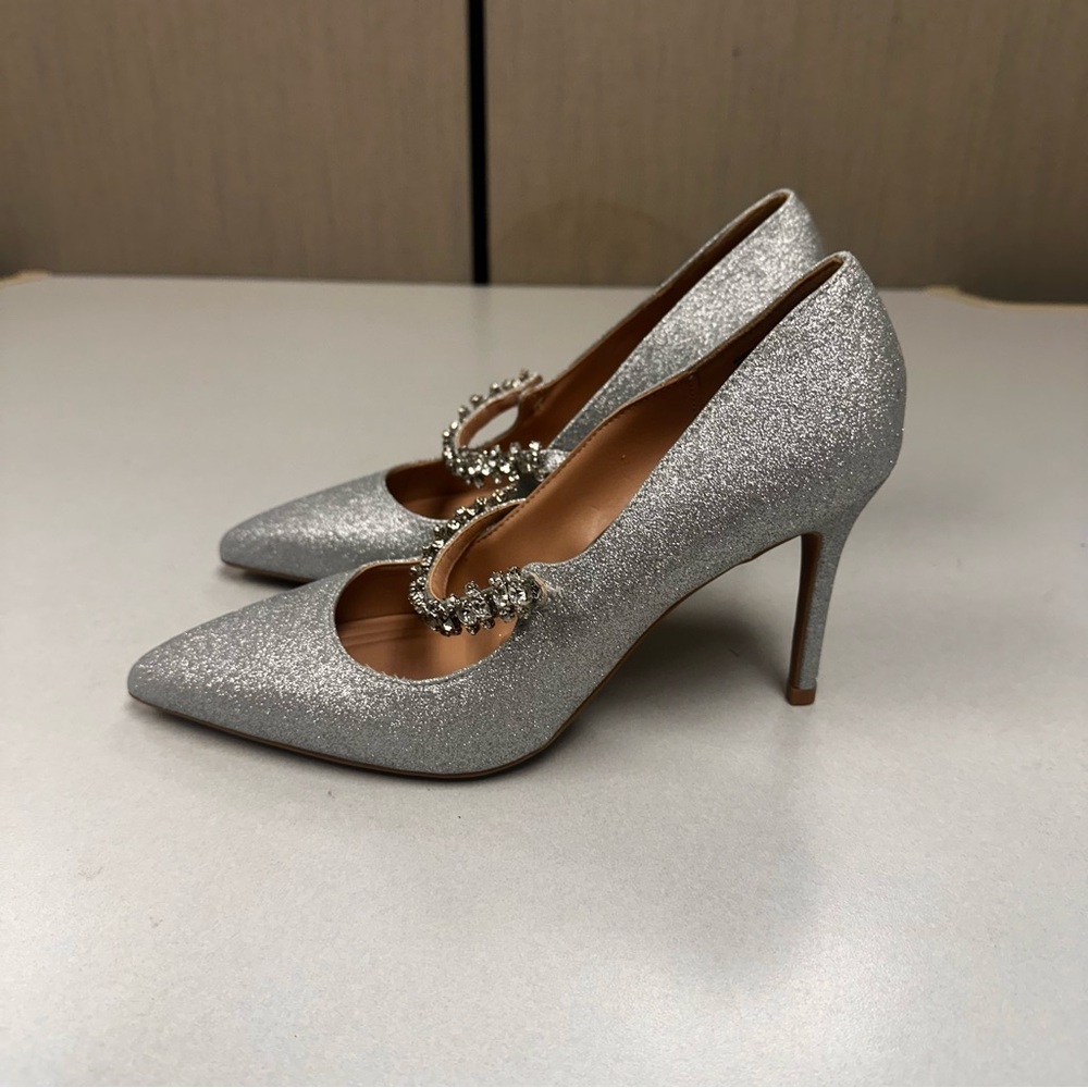 Bcbgeneration Rhinestone Bling Metallic Silver Pu… - image 5